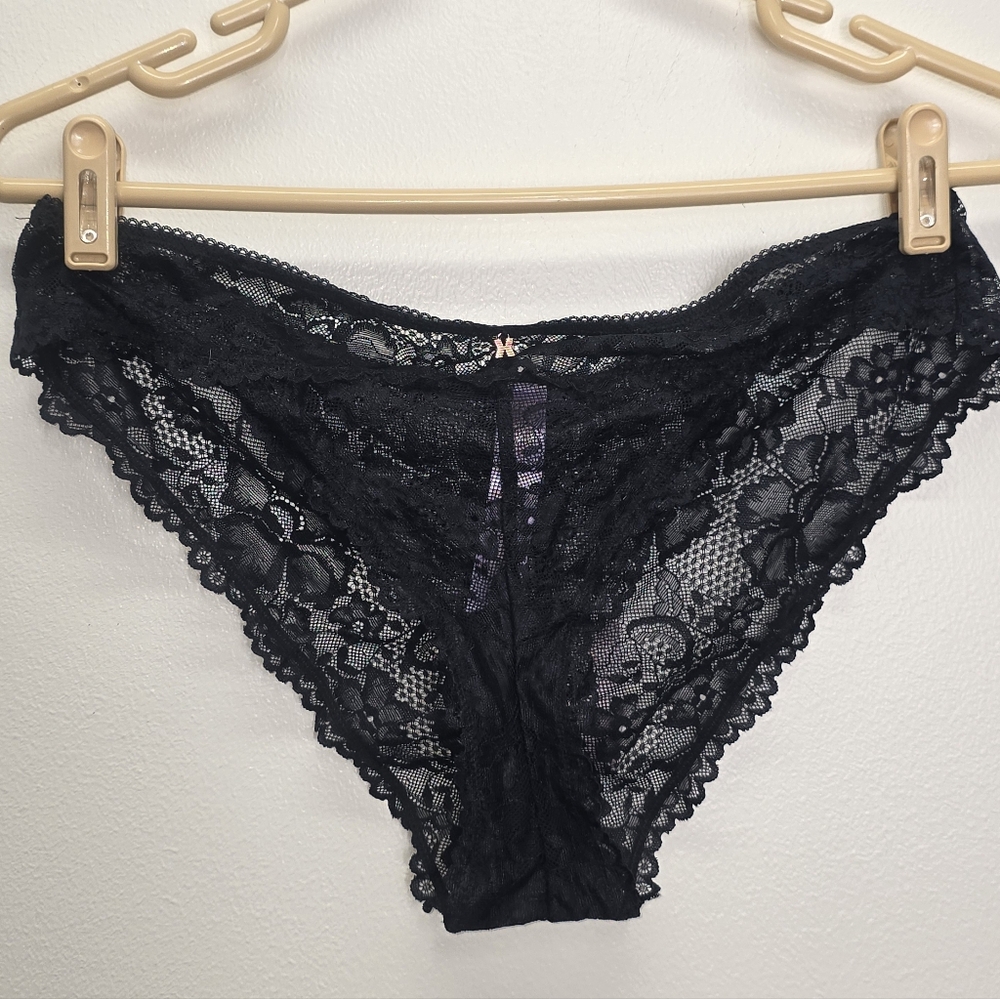 SAVAGE X FENTY Black Lace Panties NWT Size XL Sexy Lingerie Rhianna